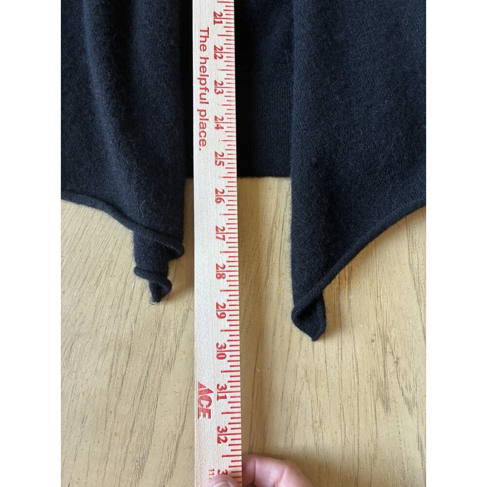 Aqua Cashmere Black Cardigan Sweater S Open Quiet Luxury Minimalist Lagenlook - Picture 5 of 11